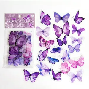 Poppy Crafts Butterfly Nature Sticker Pack - Purple