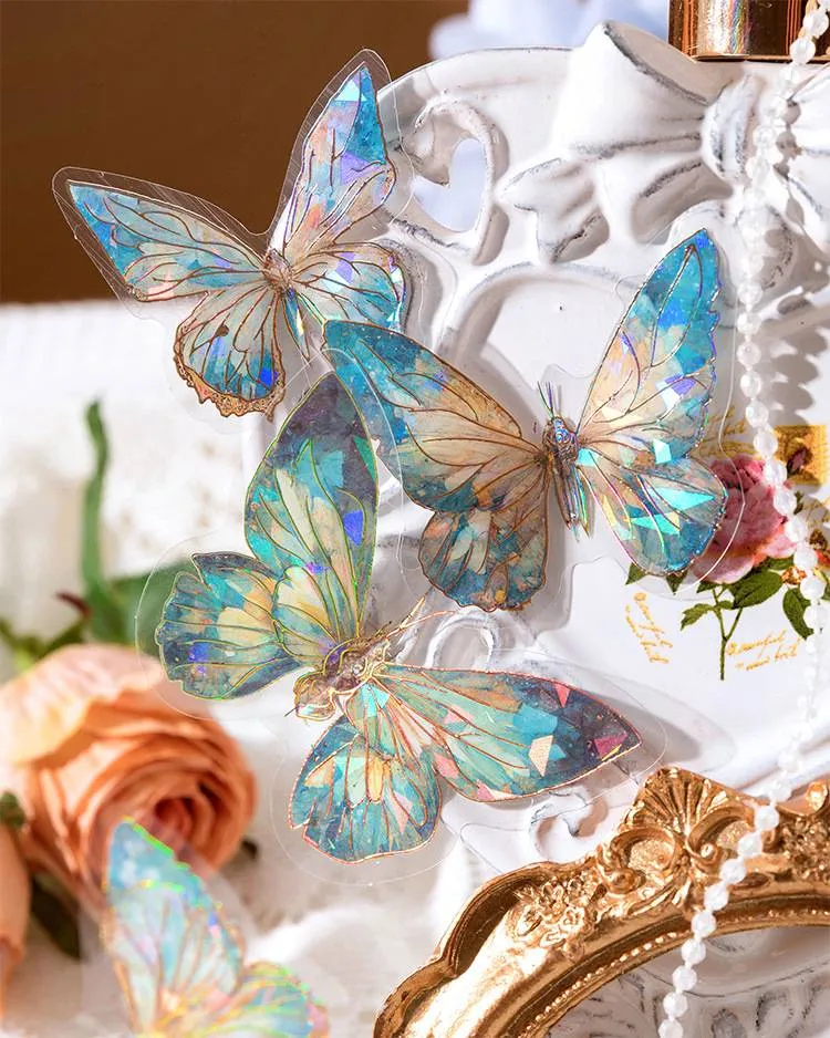 Poppy Crafts Crystal Butterfly Sticker Pack - Blue Butterfly