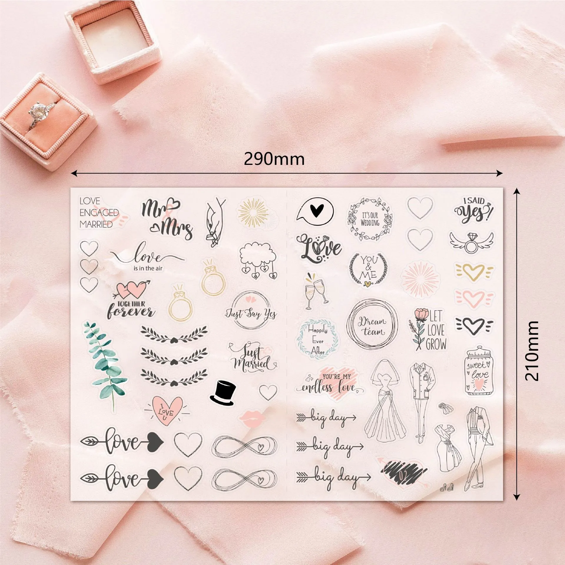 Poppy Crafts Sticker Set - Wedding