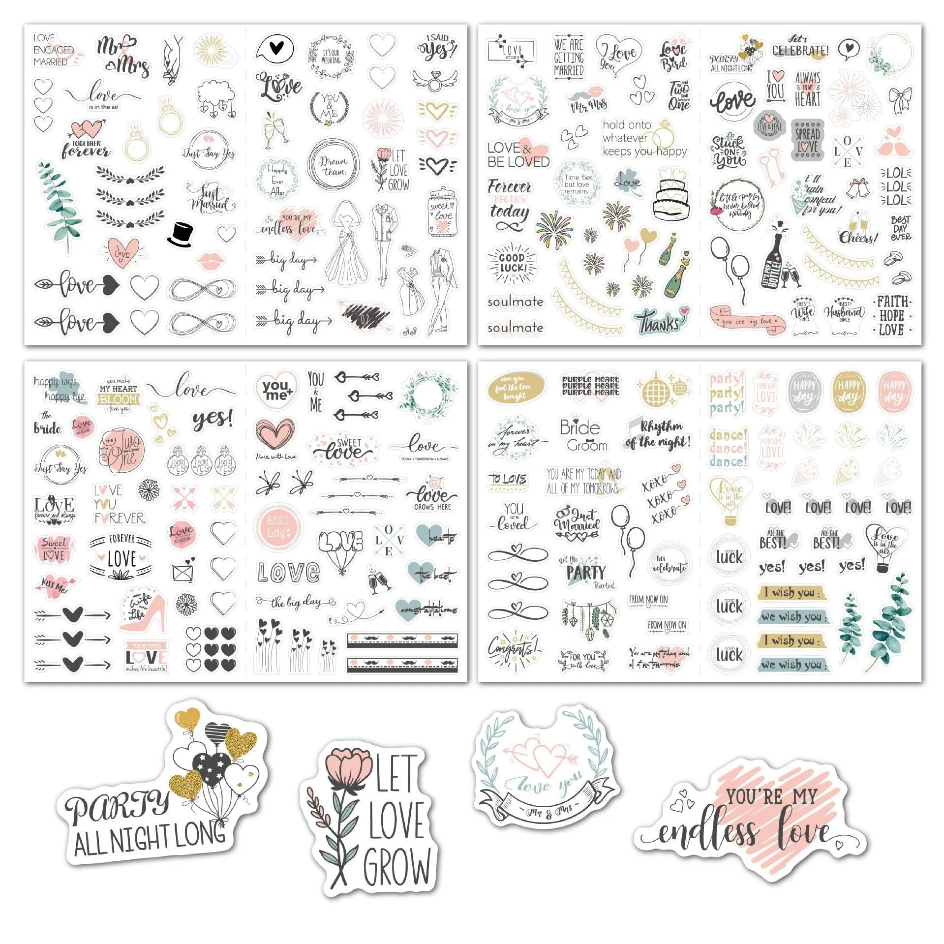 Poppy Crafts Sticker Set - Wedding