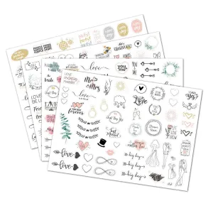 Poppy Crafts Sticker Set - Wedding