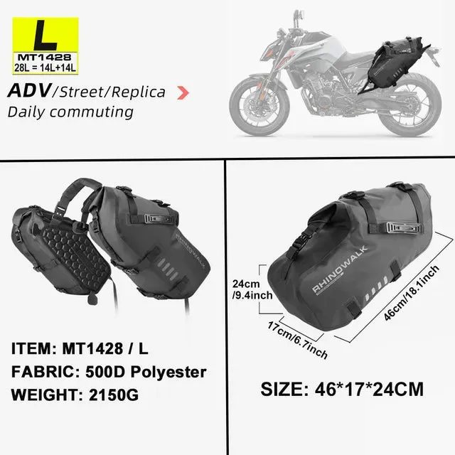 "Rhinowalk Motorcycle Pannier Bag: Ultimate Waterproof Storage for the Open Road"