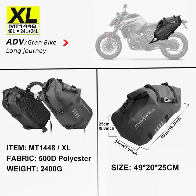 "Rhinowalk Motorcycle Pannier Bag: Ultimate Waterproof Storage for the Open Road"