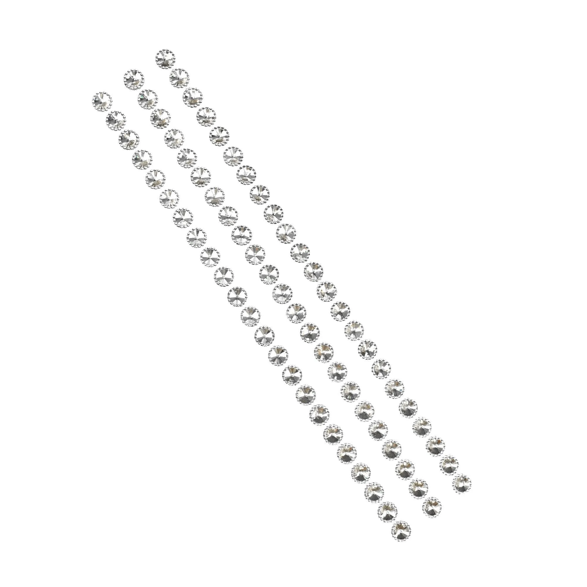 Rhinestone Stud Stickers, 1/2-Inch, 3-Strips