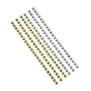 Rhinestone Stud Stickers, 1/2-Inch, 3-Strips