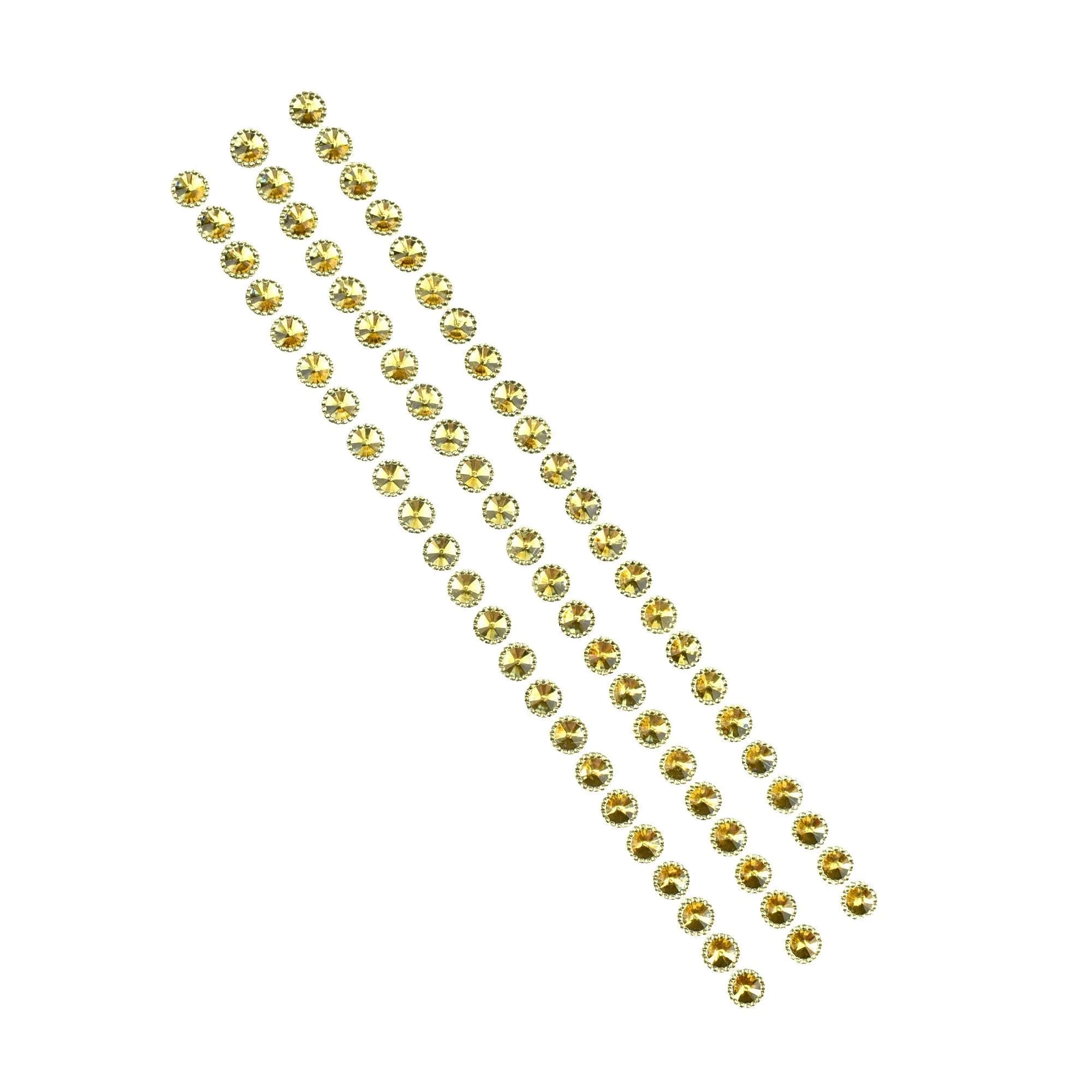 Rhinestone Stud Stickers, 1/2-Inch, 3-Strips