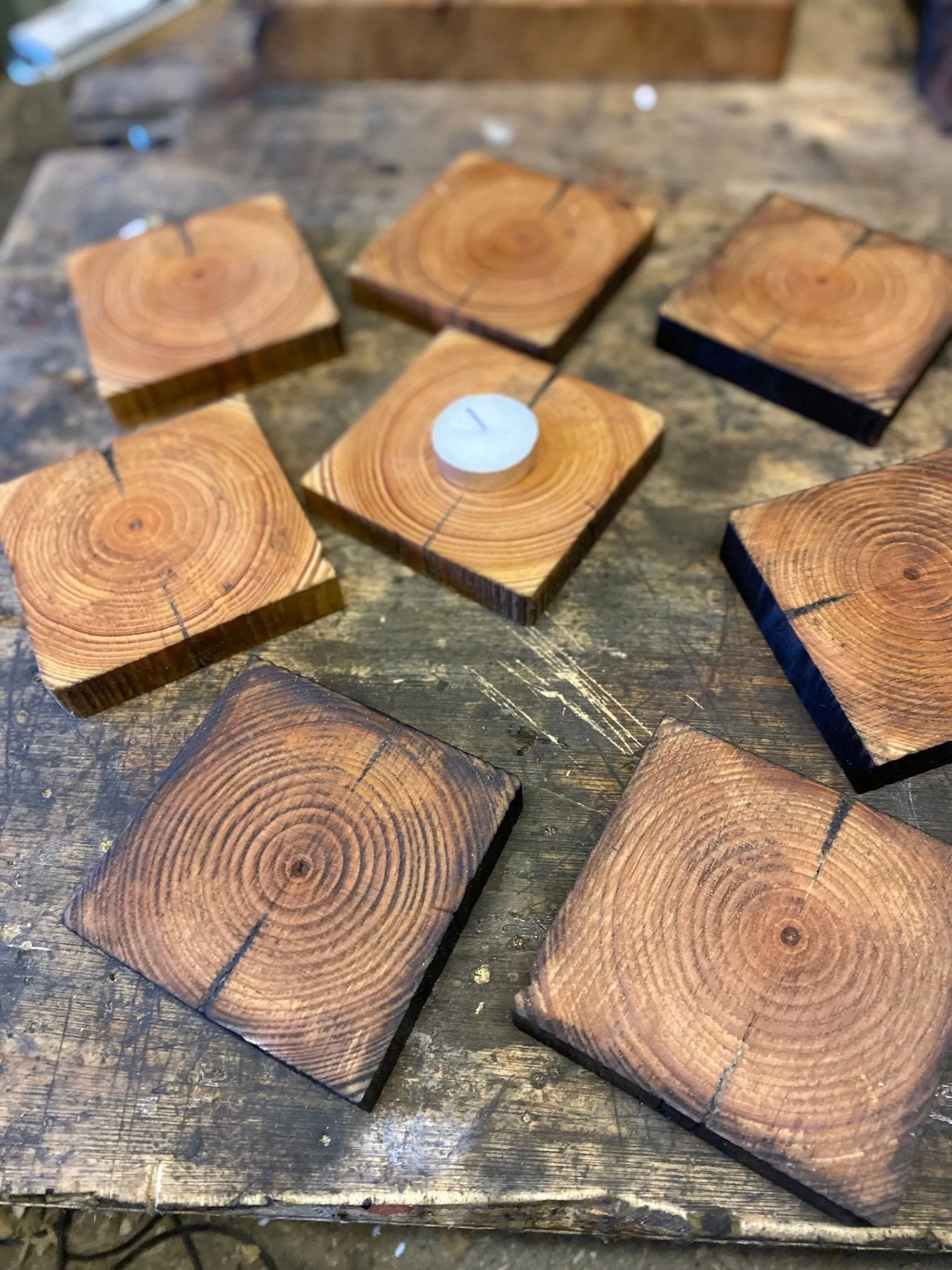 Rustic Coffee, Drinks, Candle Coasters