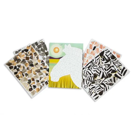 Safari Animals Mosaic Sticker Pad