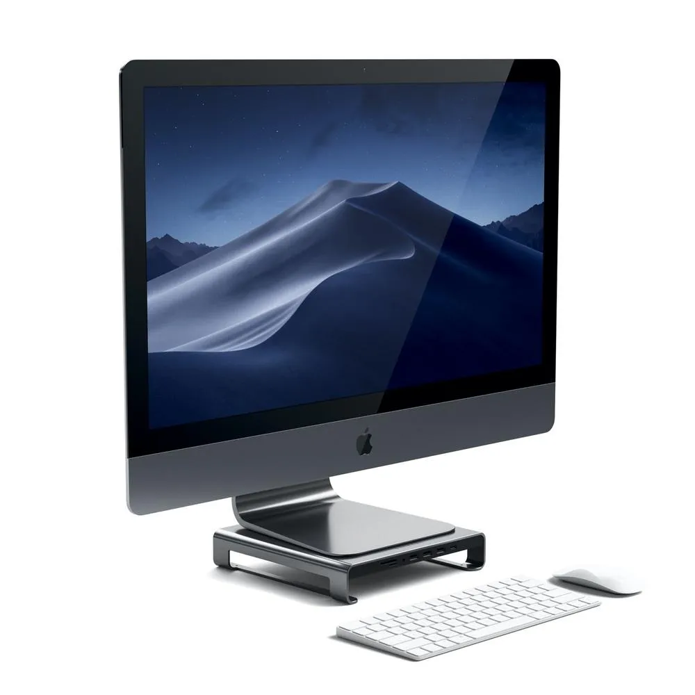 Satechi Aluminium Monitor Stand Hub for iMac - Silver