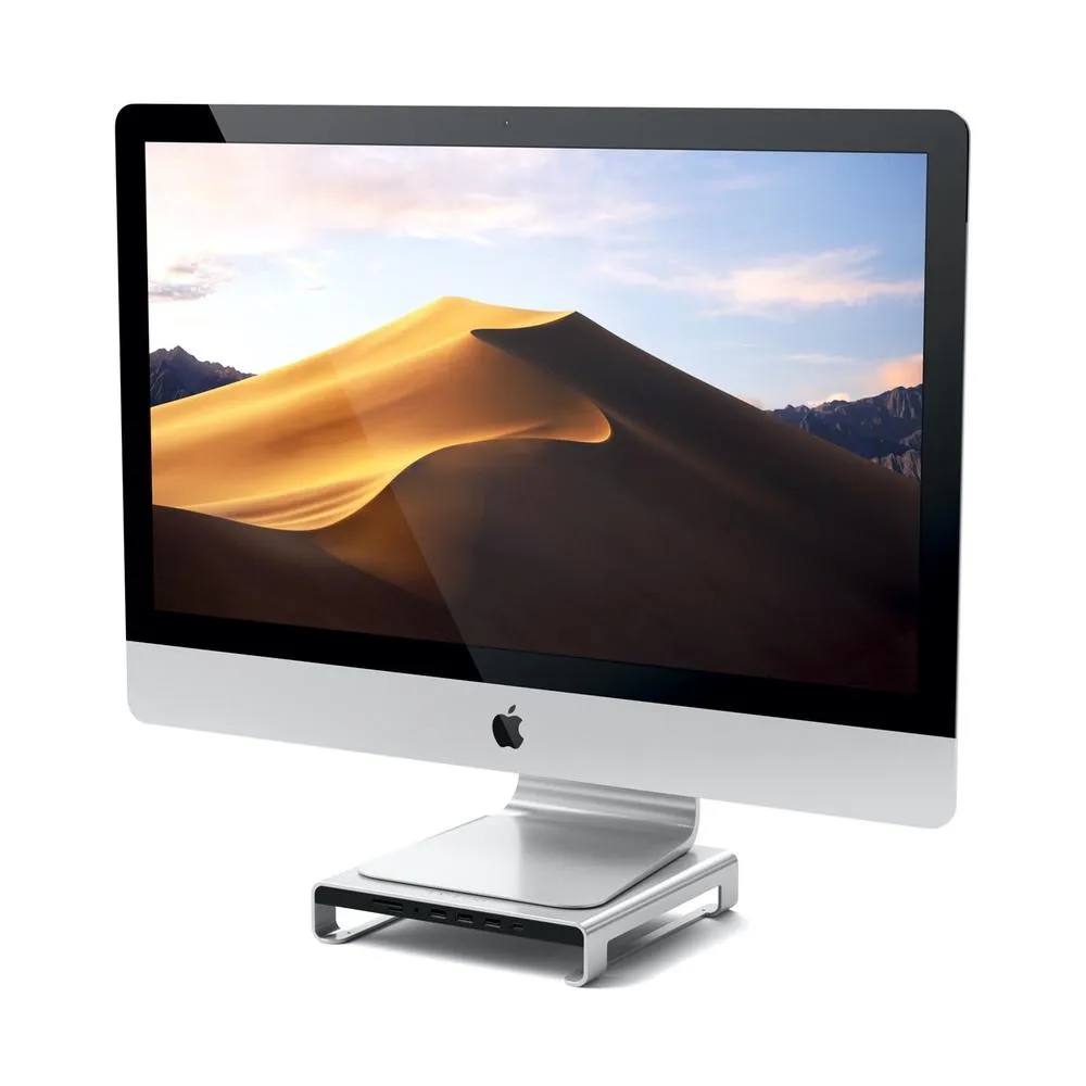 Satechi Aluminium Monitor Stand Hub for iMac - Silver