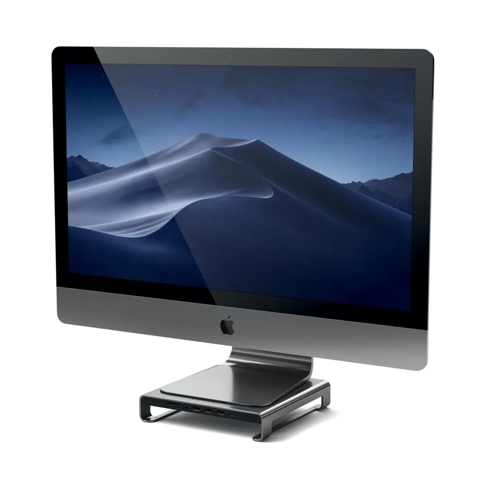 Satechi Aluminium Monitor Stand Hub for iMac - Silver