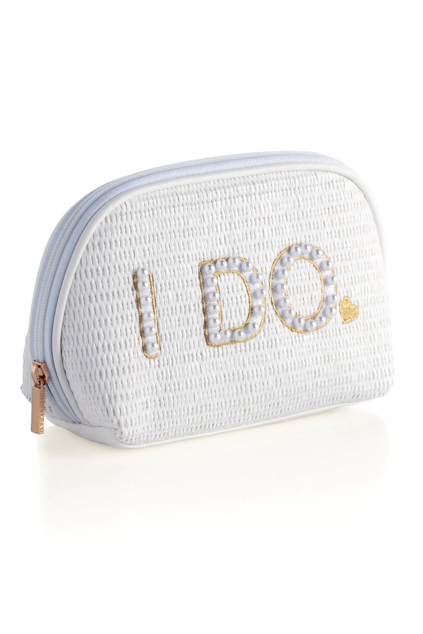 Shiraleah "I Do" Zip Pouch, White