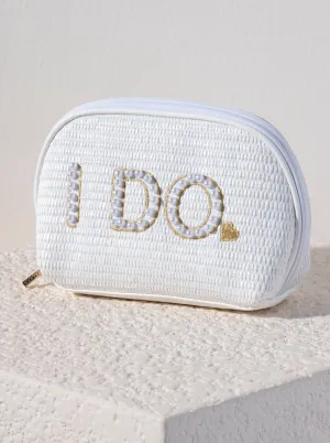 Shiraleah "I Do" Zip Pouch, White