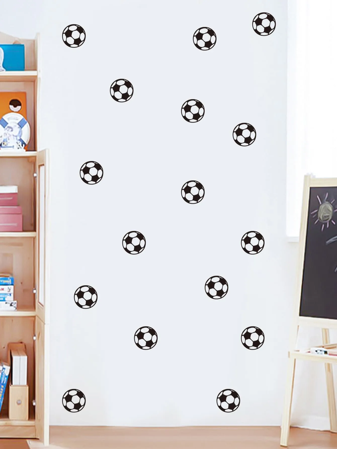 Soccer Ball Design Wall Sticker Creative Decor Wall Art Adhesive Wall Decals