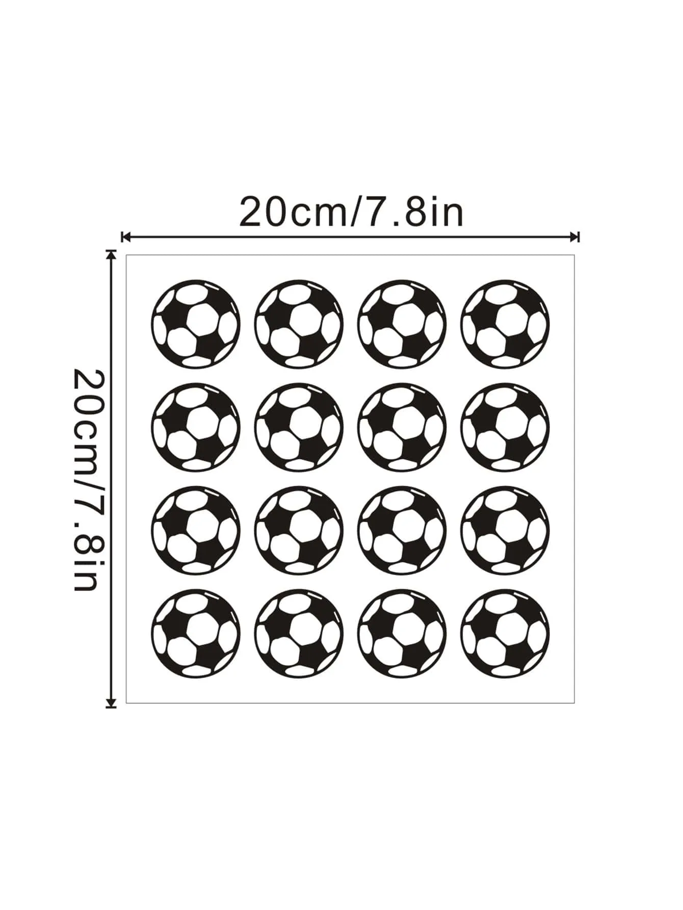 Soccer Ball Design Wall Sticker Creative Decor Wall Art Adhesive Wall Decals