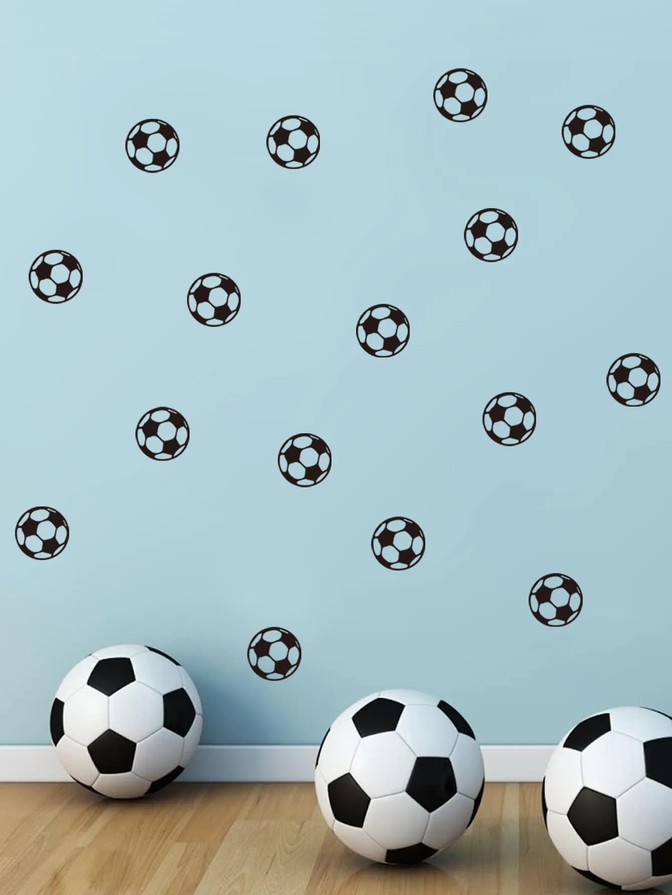 Soccer Ball Design Wall Sticker Creative Decor Wall Art Adhesive Wall Decals