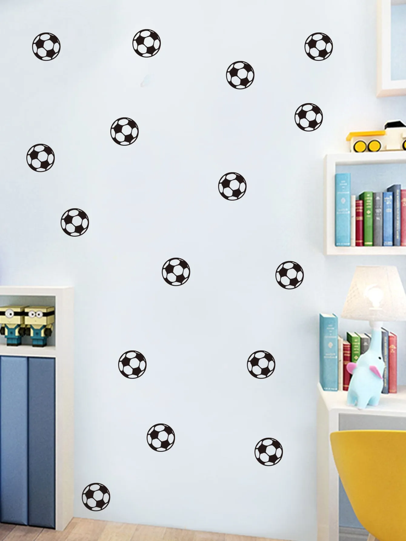 Soccer Ball Design Wall Sticker Creative Decor Wall Art Adhesive Wall Decals