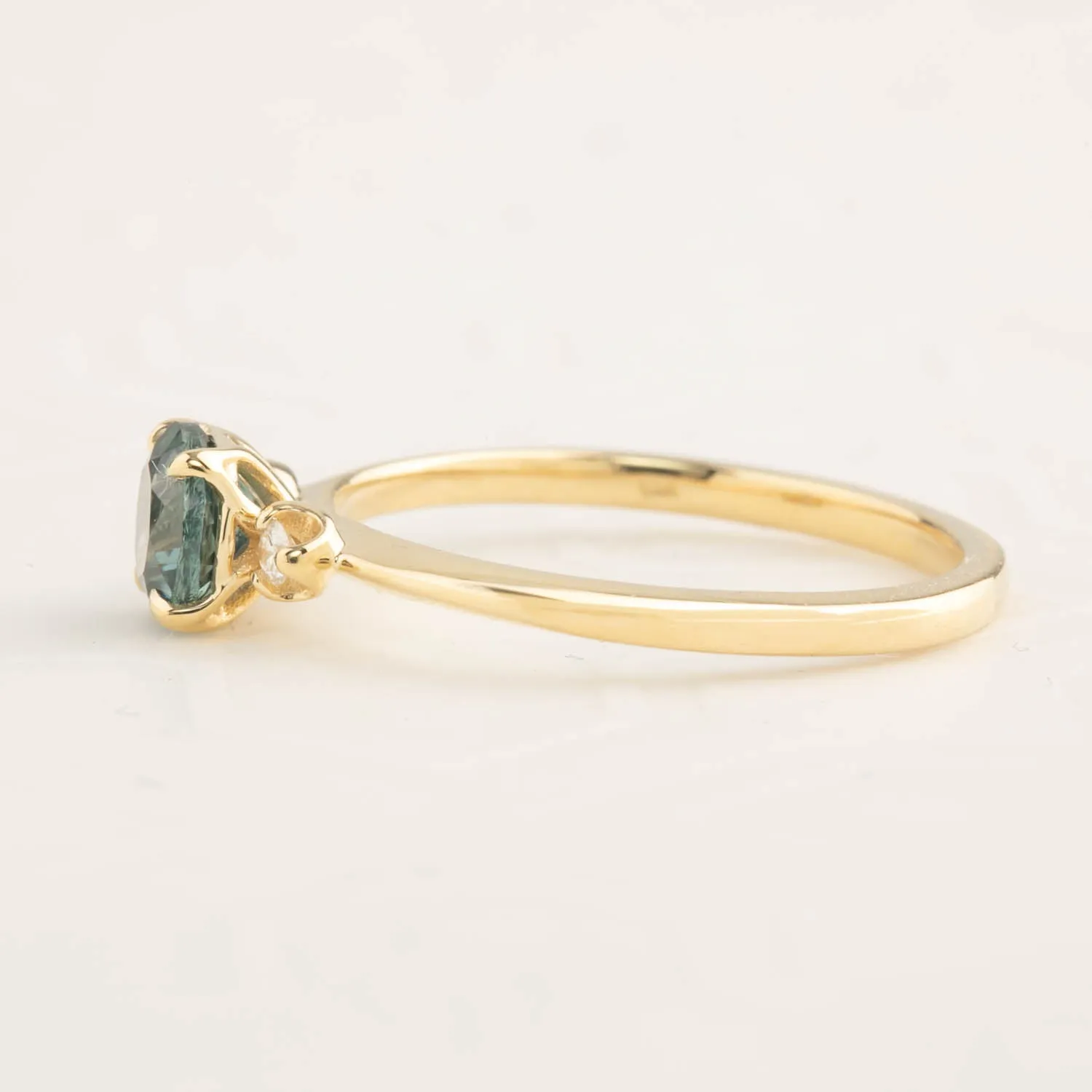 Sofia Ring - 0.89ct Teal Blue Montana Sapphire (One of a kind)