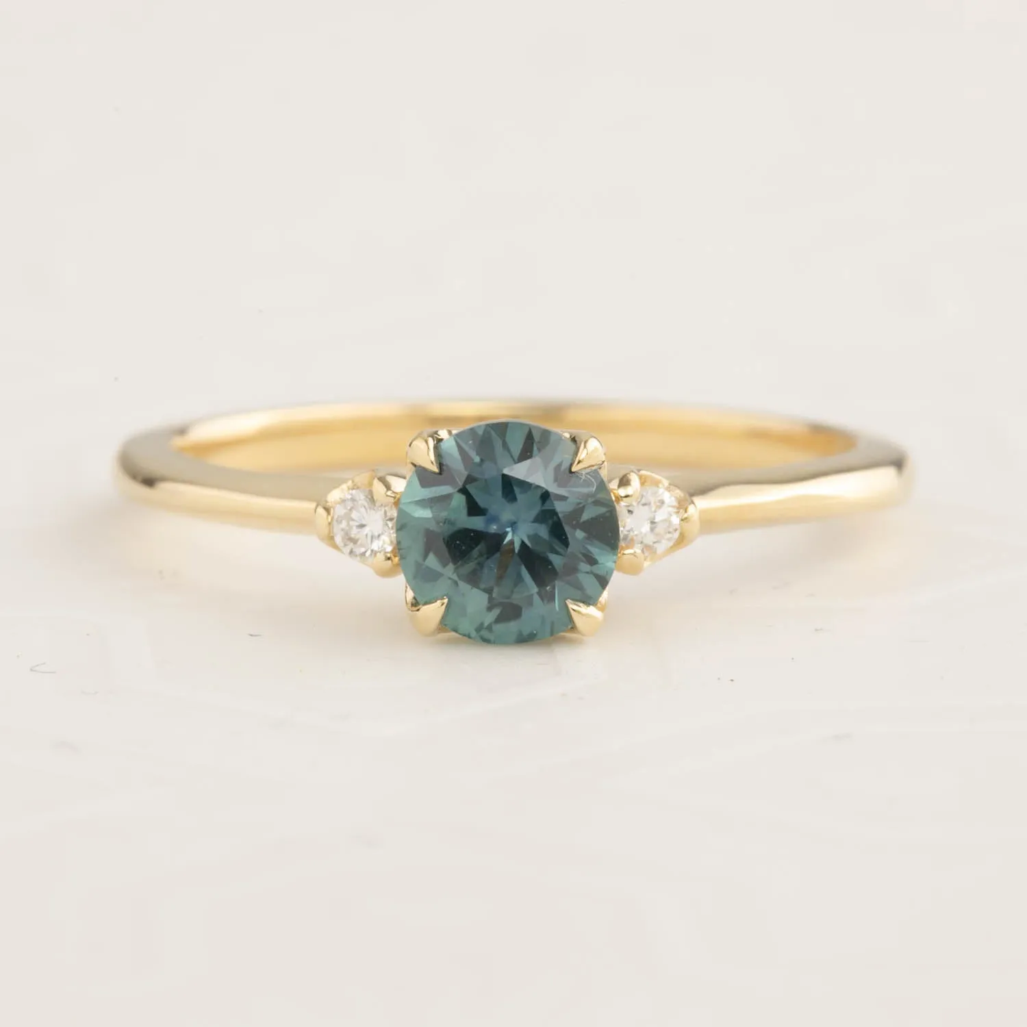 Sofia Ring - 0.89ct Teal Blue Montana Sapphire (One of a kind)