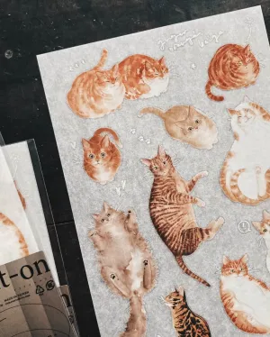 SOME SORT OF FERN | Ginger Cat Print On Sticker