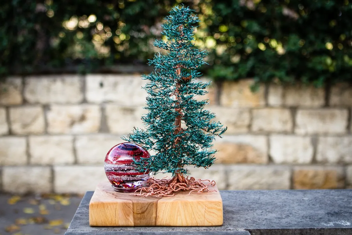 Spruce Tree of Life with Tranquil Swirl Orb