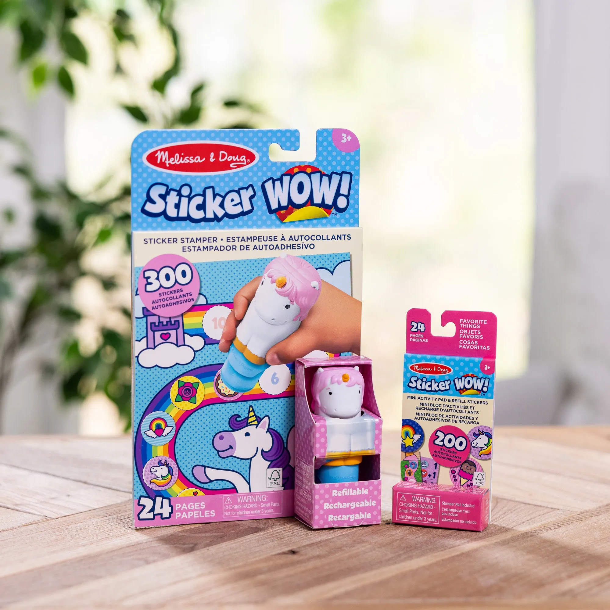 Sticker WOW!™ Unicorn Bundle: Activity Pad & Sticker Stamper   Mini Activity Pad and 200 Refill Stickers