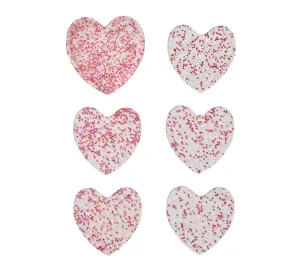 Sweetheart Coaster in Pink & Red Set of 6 in a Caddy by Kim Seybert