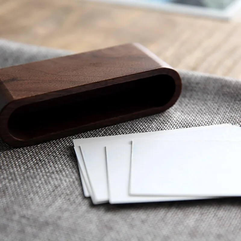 Wooden Office Card Holder